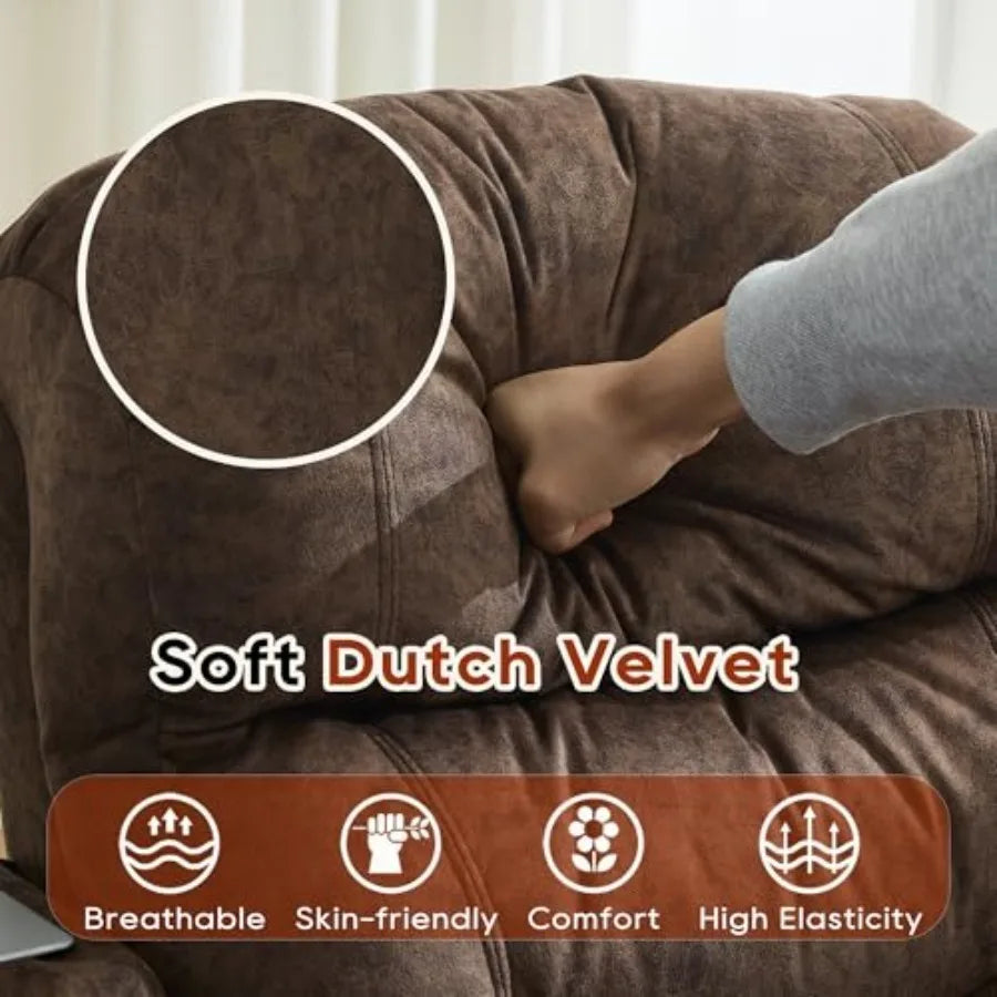 Power Lift Recliner Chair Sofa for Elderly with Massage and Heat, Dual Reclining Couches