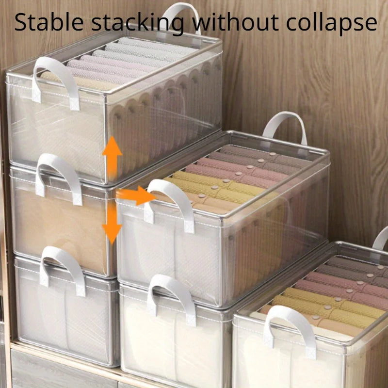 1 Pc Transparent PVC Solid Steel Frame Storage Basket for Home and Dormitory Use