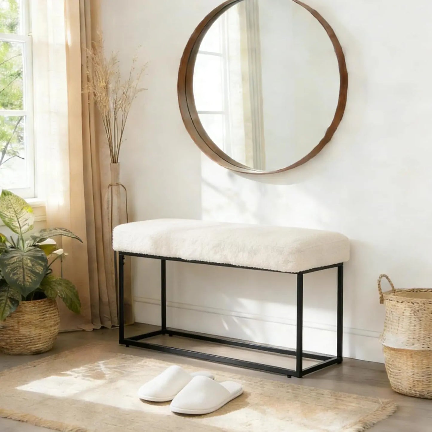 Shoe Storage entryway Bench with seat cushion Flip Drawers & Lift Top Storage Box,3-Tier Short Shoe