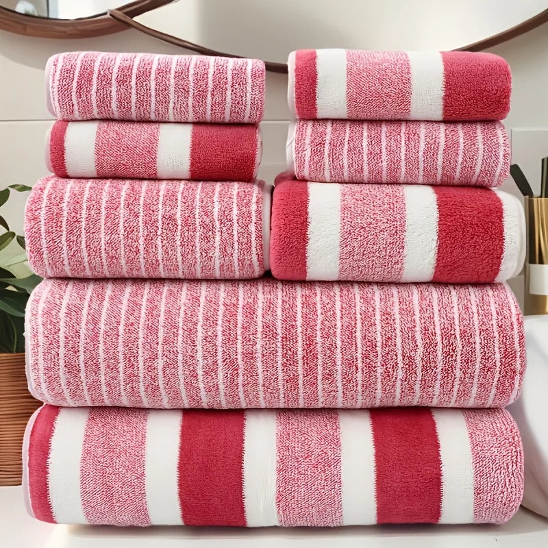 Super Soft 8Pcs Bath Towel Set, No Shedding & Highly Absorbent,