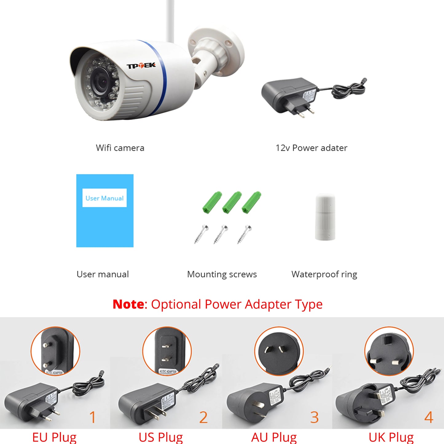 4MP 1080P IP Camera Outdoor Home Security Camera Wireless Wi Fi Bullet Waterproof Video HD Camara