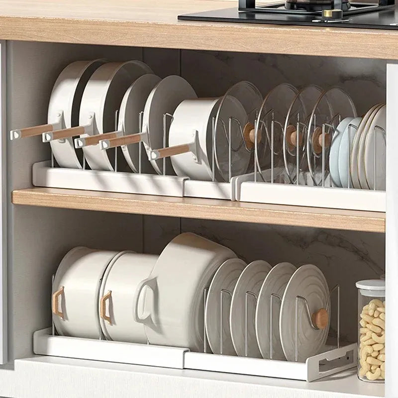 Expandable Kitchen Pot Pan Organizer