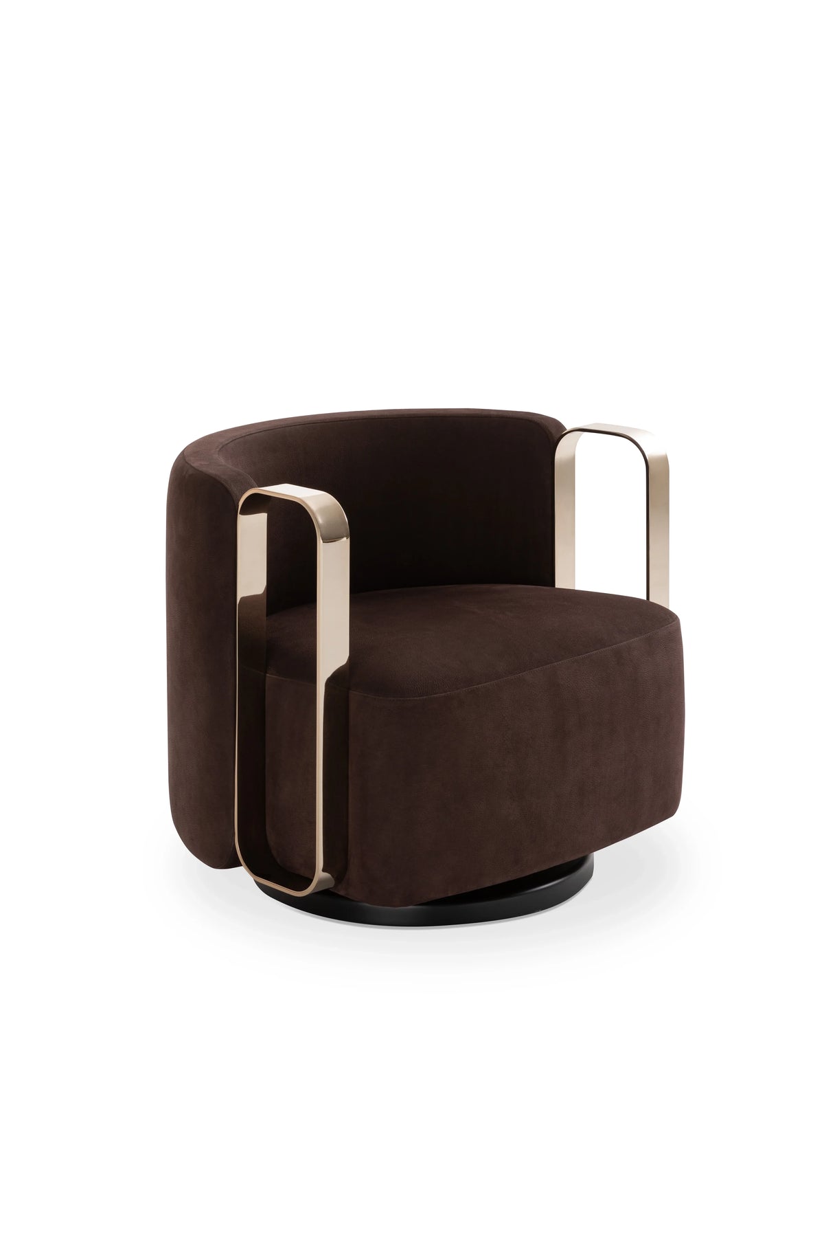 Custom Italian Design Light Luxury Brown Cafe Leisure Chair