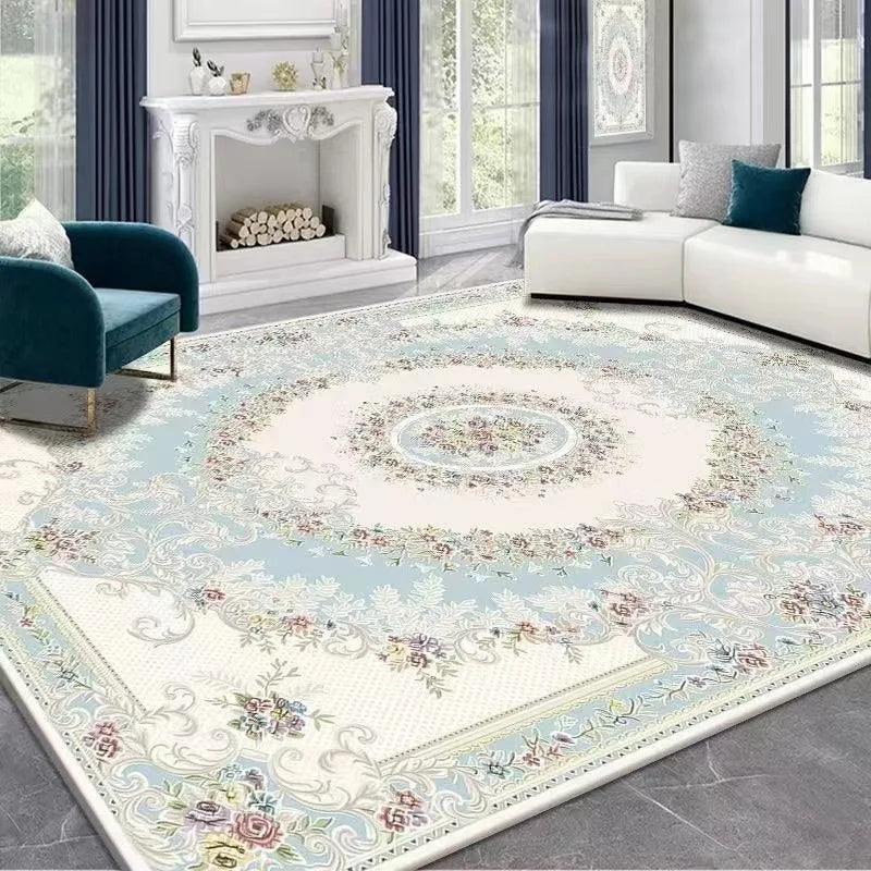 Persian carpet non-slip crystal velvet large carpet bedroom and living room
