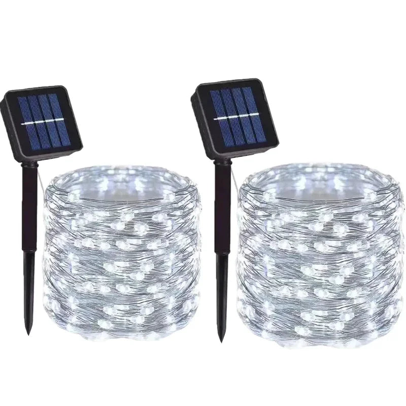 5Packs Solar Led Fairy Light Outdoor 8Modes Copper Wire Lights Waterproof