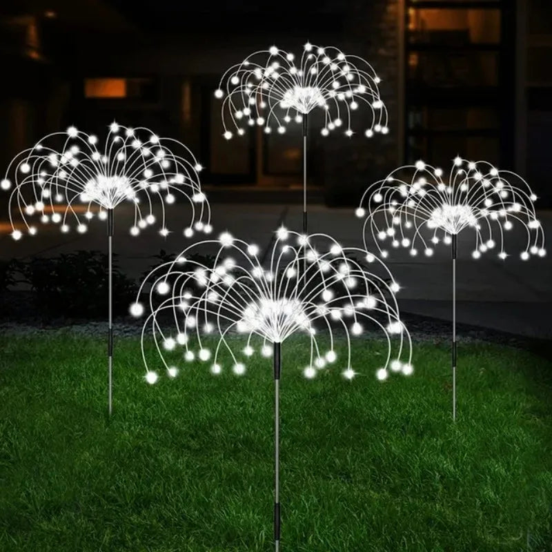 Solar Firework Outdoor Waterproof Solar 8 Lighting Modes Fairy String Light