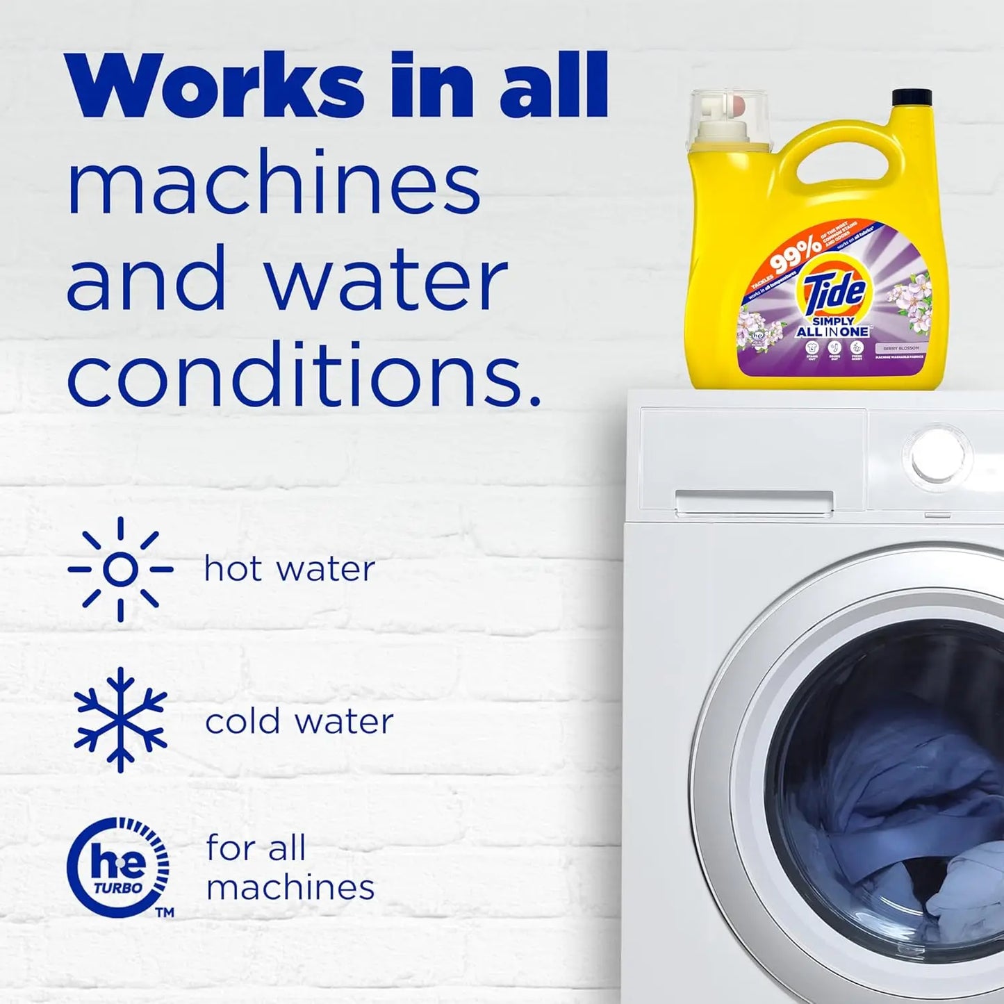 Berry Blossom Scent All-In-One Liquid Laundry Detergent, 89 Loads, 117 fl oz