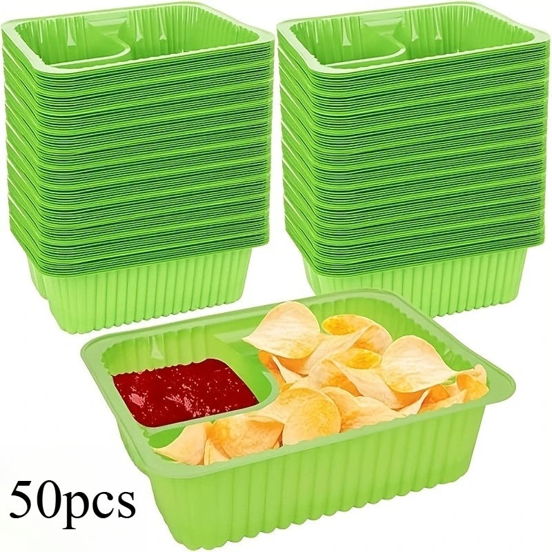 Nacho Trays Perfect for Cheese Dip, Movie Nights & Carnival Parties, Snack Containers