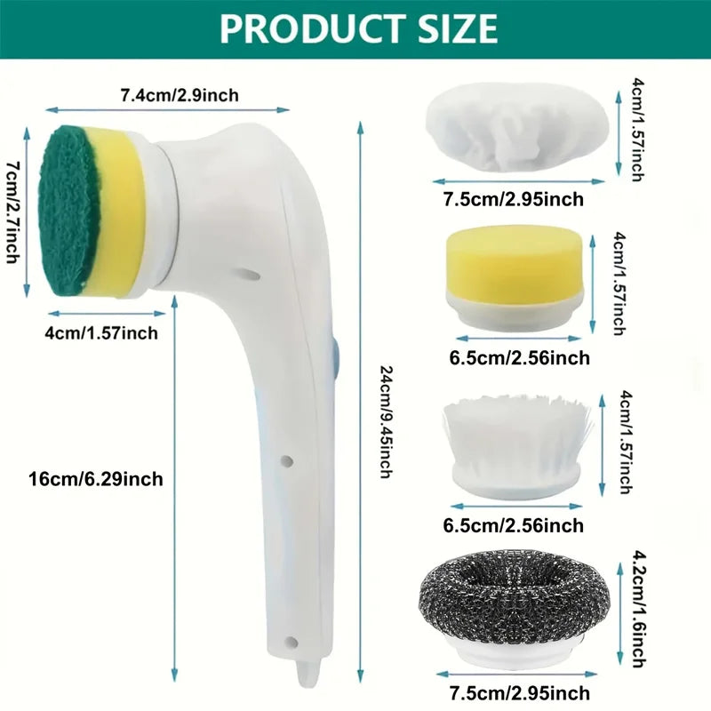 Electric Grease Scrubber, Rechargeable Powerful Cleaning Brush.