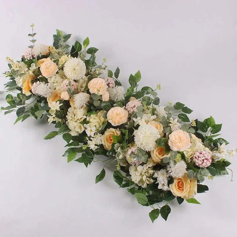 Luxury White Rose Artificial Flower Table Centerpiece Flowers