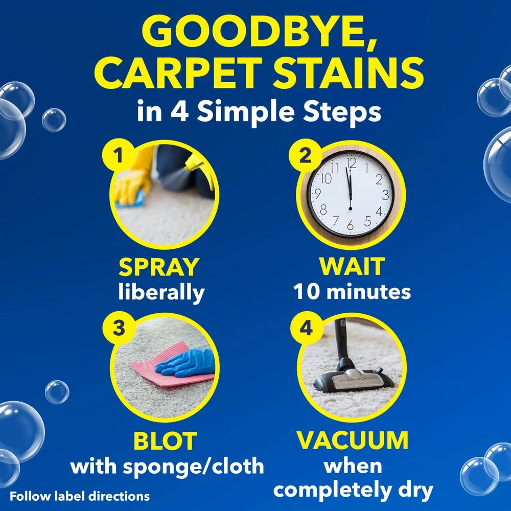 Stain Remover Spray Deep Clean Freshener Oxygenation Process Spot Cleaner Household Solution