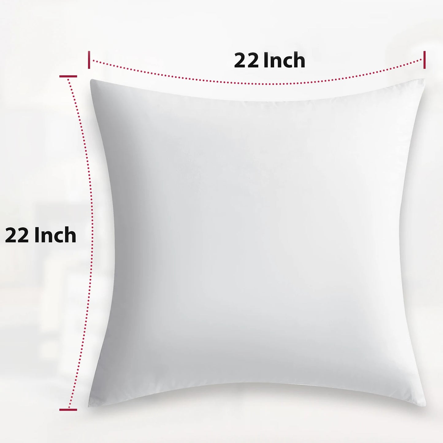 Set of 4 Soft Square Cushions with Fluffy throw pillow inserts