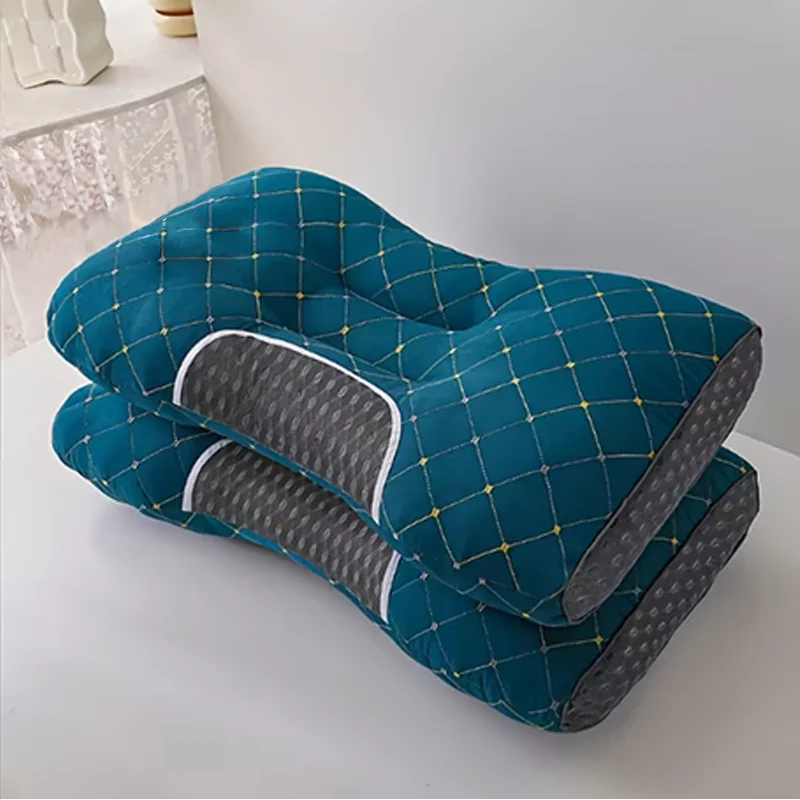 2pcs Massage Neck Pillows Adjustable Ergonomic Orthopedic Contour Support, High-Quality Pillow Core,