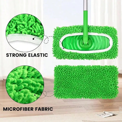 6Pcs Washable Microfiber Flat Mop Pads - Replacement Cloths for Wet Mopping, For Hardwood and Tile Floors