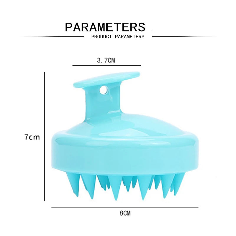 Silicone Hair Scalp Massage Brush Comb Shampoo Hair Washing Comb Magic Handle Brush Spa Massage Brush