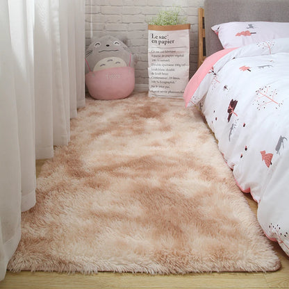 Bedroom Carpet Soft Decoration White Fluffy Large Kids Bedside Rugs