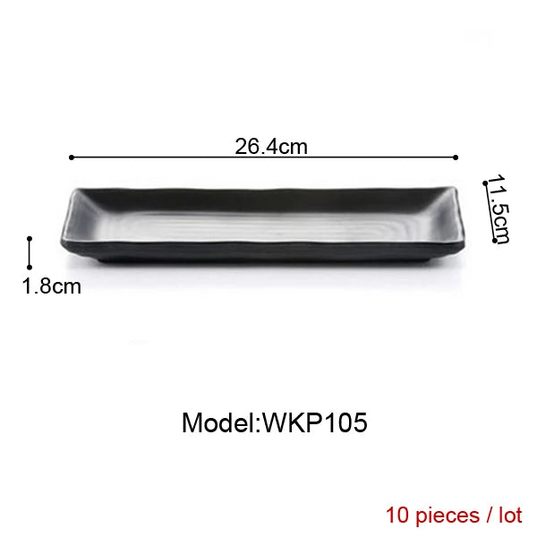 Melamine Dinnerware Plate Rectangle Cuisine