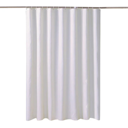 White Shower Curtains Waterproof Thick Solid Bath Curtains For Bathtub Large