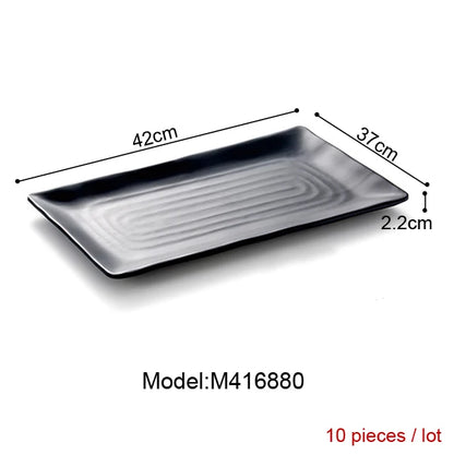 Melamine Dinnerware Plate Rectangle Cuisine