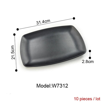 Melamine Dinnerware Plate Rectangle Cuisine