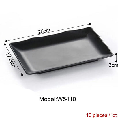 Melamine Dinnerware Plate Rectangle Cuisine