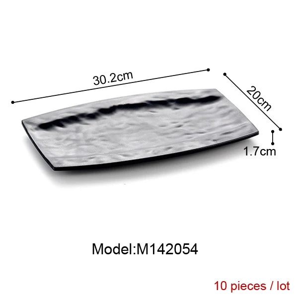 Melamine Dinnerware Plate Rectangle Cuisine