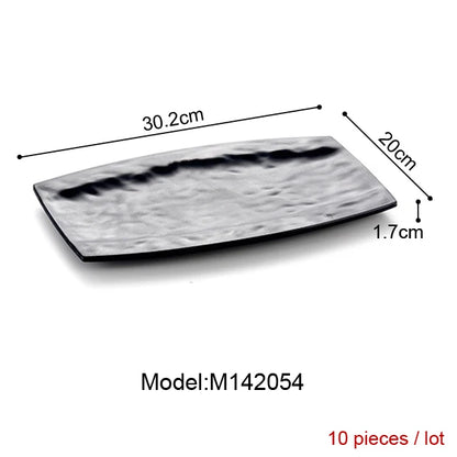 Melamine Dinnerware Plate Rectangle Cuisine