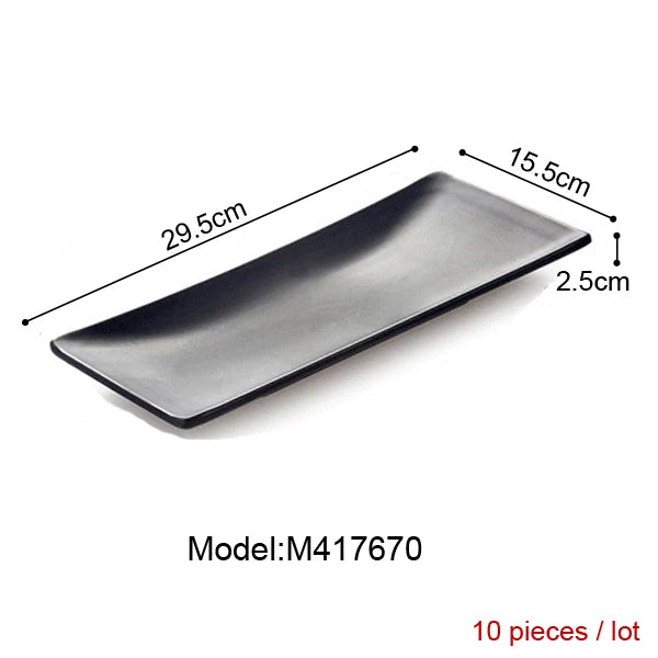 Melamine Dinnerware Plate Rectangle Cuisine