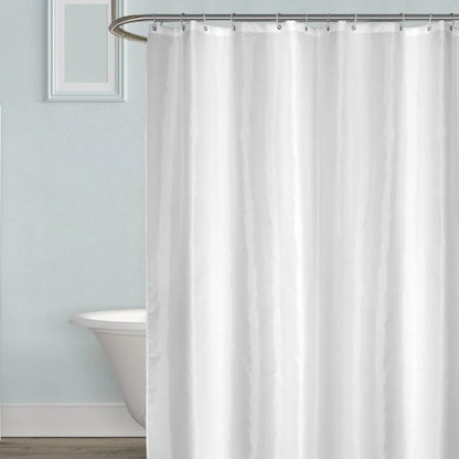White Shower Curtains Waterproof Thick Solid Bath Curtains For Bathtub Large