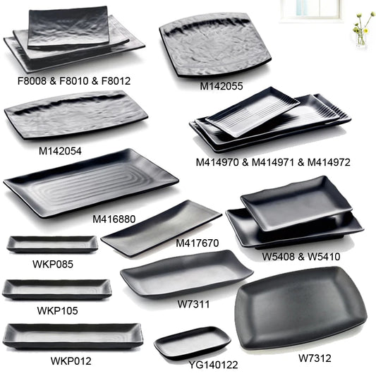 Melamine Dinnerware Plate Rectangle Cuisine