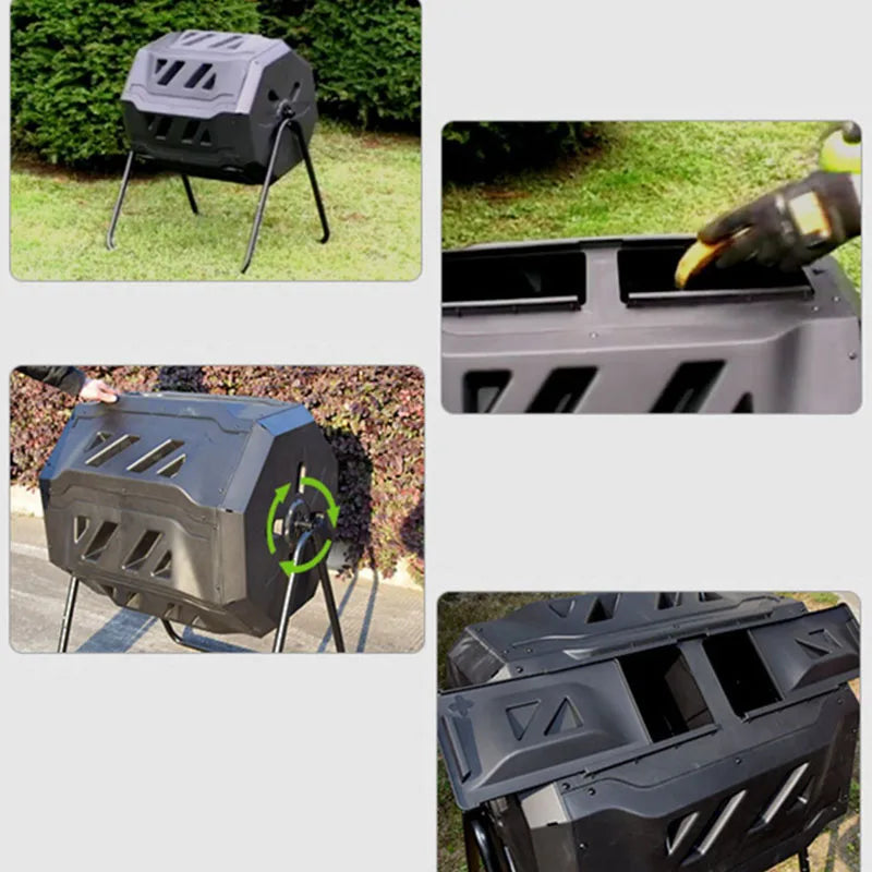Outdoor Compost Bucket Corrosion Prevention, Aerobic Fermentation, Fermentation, Kitchen Waste, 160L
