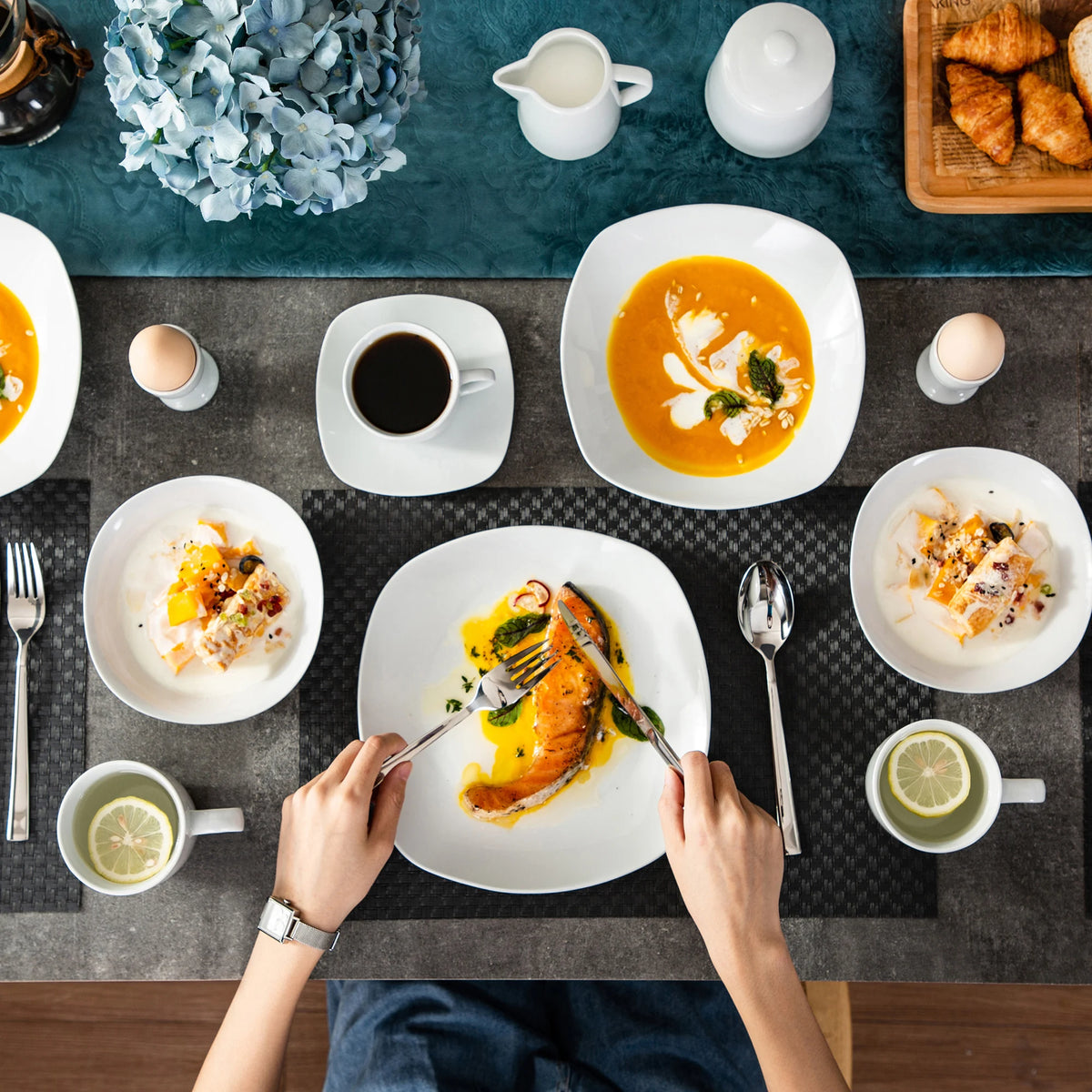 Elisa 50-Piece Tableware Dinner Set