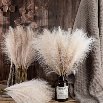 10pcs Faux Pampas Grass Decor Tall Vase Fillers, Boho Rustic Farmhouse Home Decor.