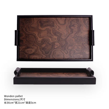 Retro Volcano Pattern Hotel Style Luxury Tea Tray for Home Use