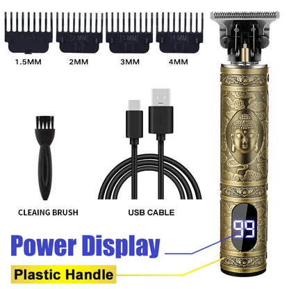 Hair Clippers for Men Professional Zero Gapped T-Blade Trimmer Cordless Rechargeable Edgers Clippers Electric Beard