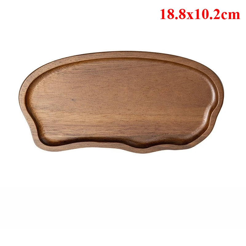 Creative Wooden Serving Tray - Multi-Functional Coffee Coaster & Plate,