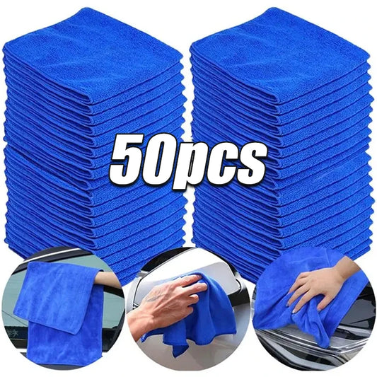 10Pcs Microfiber Towels Car Wash Drying Cloth Towel Household Cleaning Cloths.