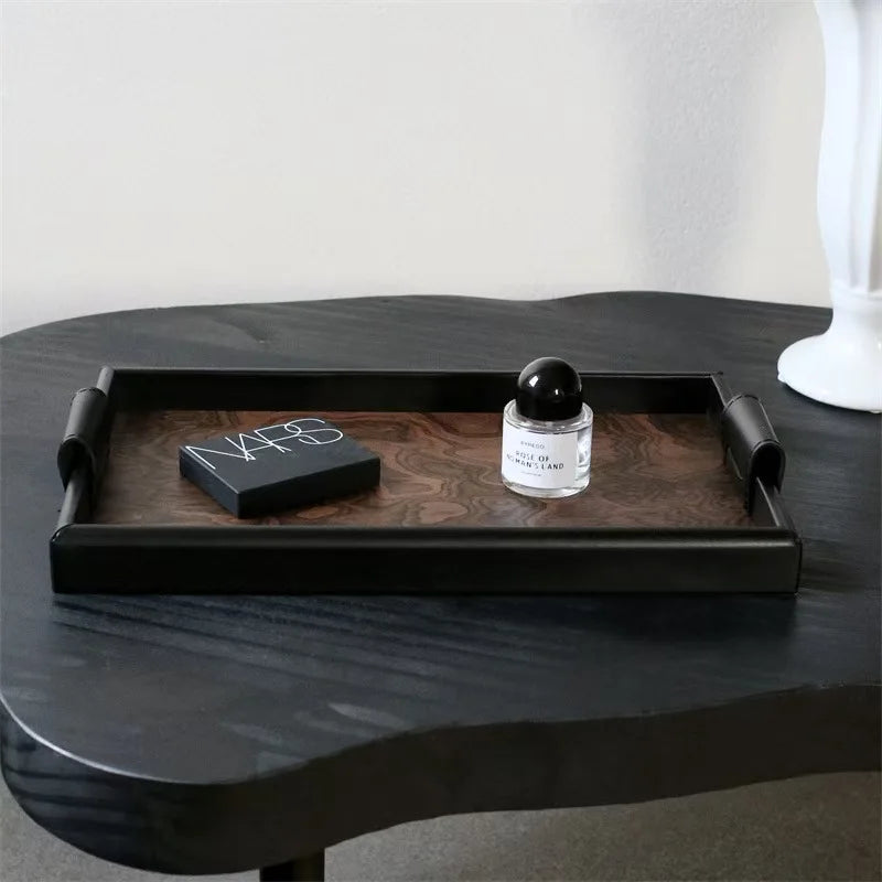 Retro Volcano Pattern Hotel Style Luxury Tea Tray for Home Use
