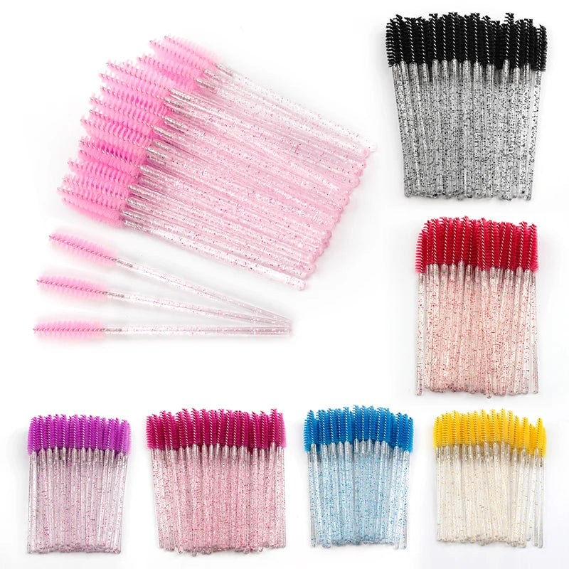 5/50 Pcs Eye Lash an Eyebrow Brushes for Eyelashes Extension Tools Mascara Wands
