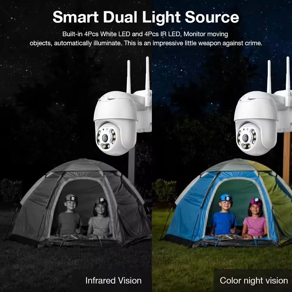 V380 pro 8MP 4K Wi-Fi Camera Outdoor Home Security IP Smart Monitor Video Full Color Night Vision
