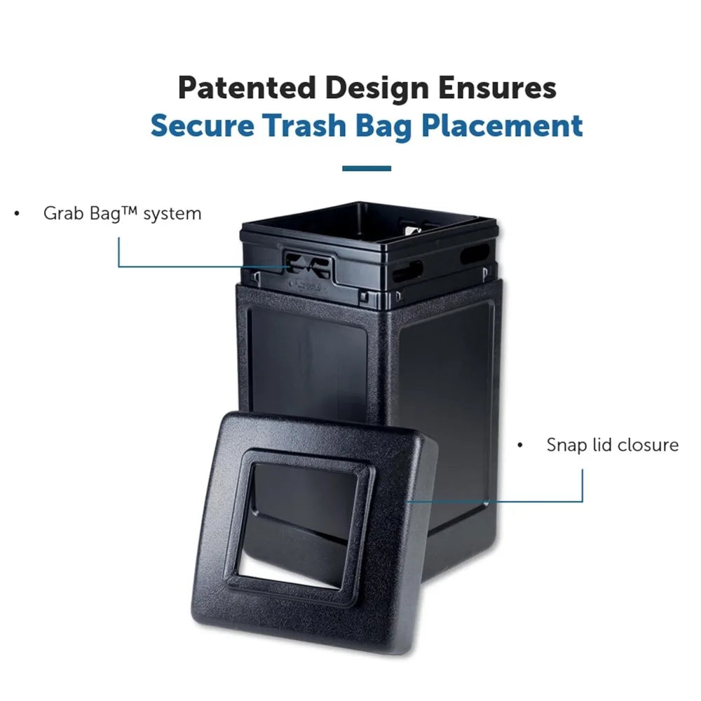 Open-Top Indoor/Outdoor Square 42 Gallon Large Waste Trash Container Bin