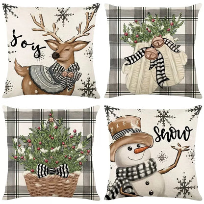 Christmas Cushion Cover Pillowcase Decorations for Home