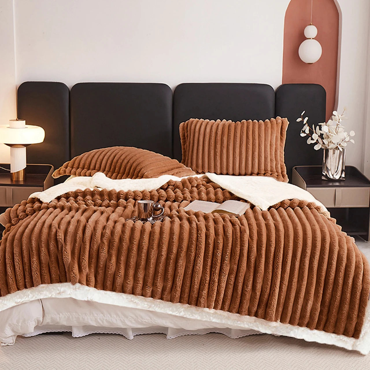1pc Weighted Fleece Blanket -Soft, Warm, Throw