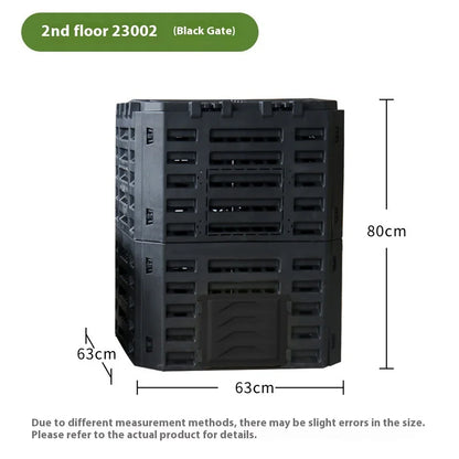 Courtyard Composting 300L Bin Garden Large Capacity Fermentation Tank Box Outdoor Tipping Bucket Barrel