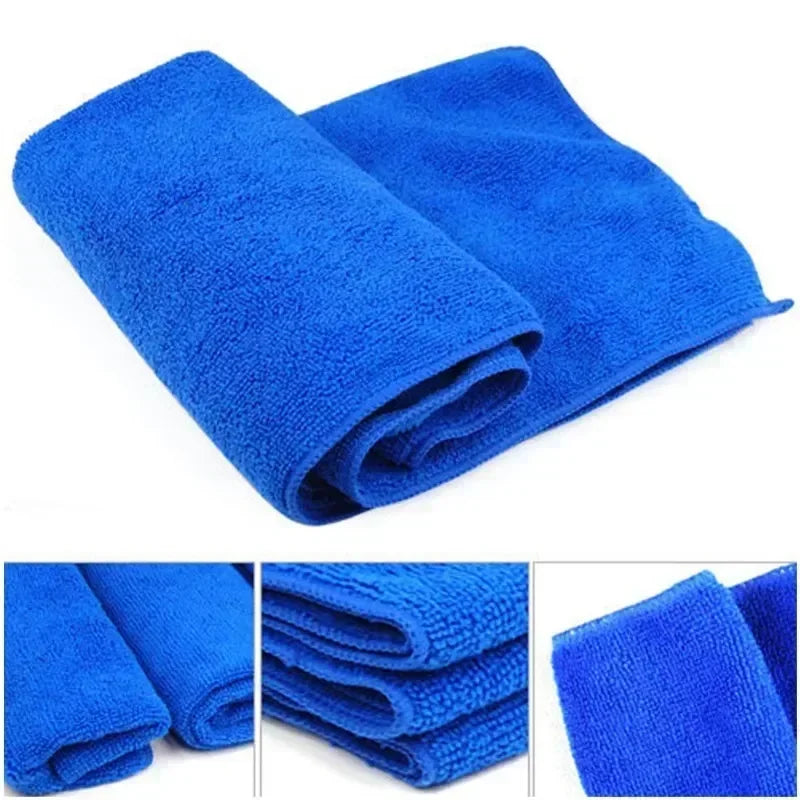 10Pcs Microfiber Towels Car Wash Drying Cloth Towel Household Cleaning Cloths.