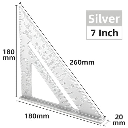 Triangle 7Inch Measurement Tool Square Angle Woodworking Square Triangular Metric