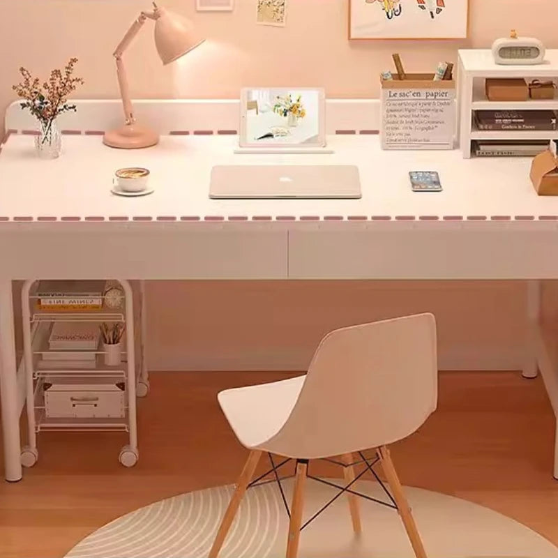 Home Storage Office Desk Minimalist White Standing Gaming Study Office