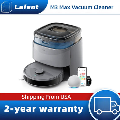 Max Robot Vacuum and Mop Anti-Tangle Brushes, Dual Spinning Mop, Auto Mop Washing