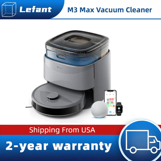 Max Robot Vacuum and Mop Anti-Tangle Brushes, Dual Spinning Mop, Auto Mop Washing