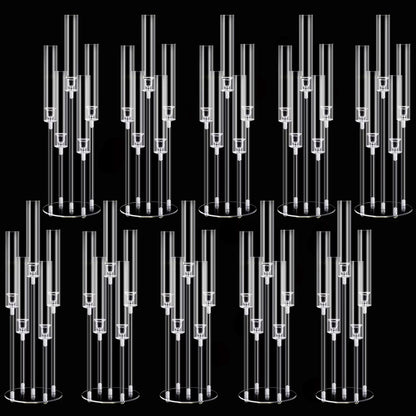 2/4/6/8/10pcs Acrylic Candelabra Centerpieces Clear Candle Holder Acrylic Shade